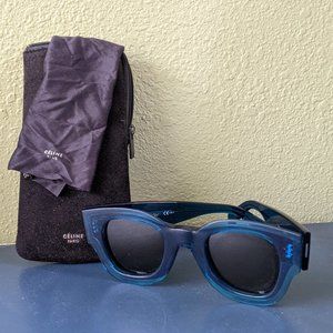 CELINE ZOE Ladies Petrol Blue Crystal Sunglasses CL 41446/S MR8 QT